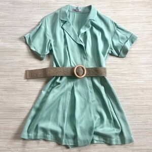 La Lavon Mint Green Retro Style Romper